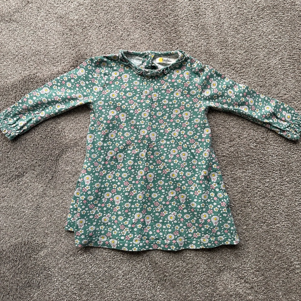 Baby Boden green floral dress